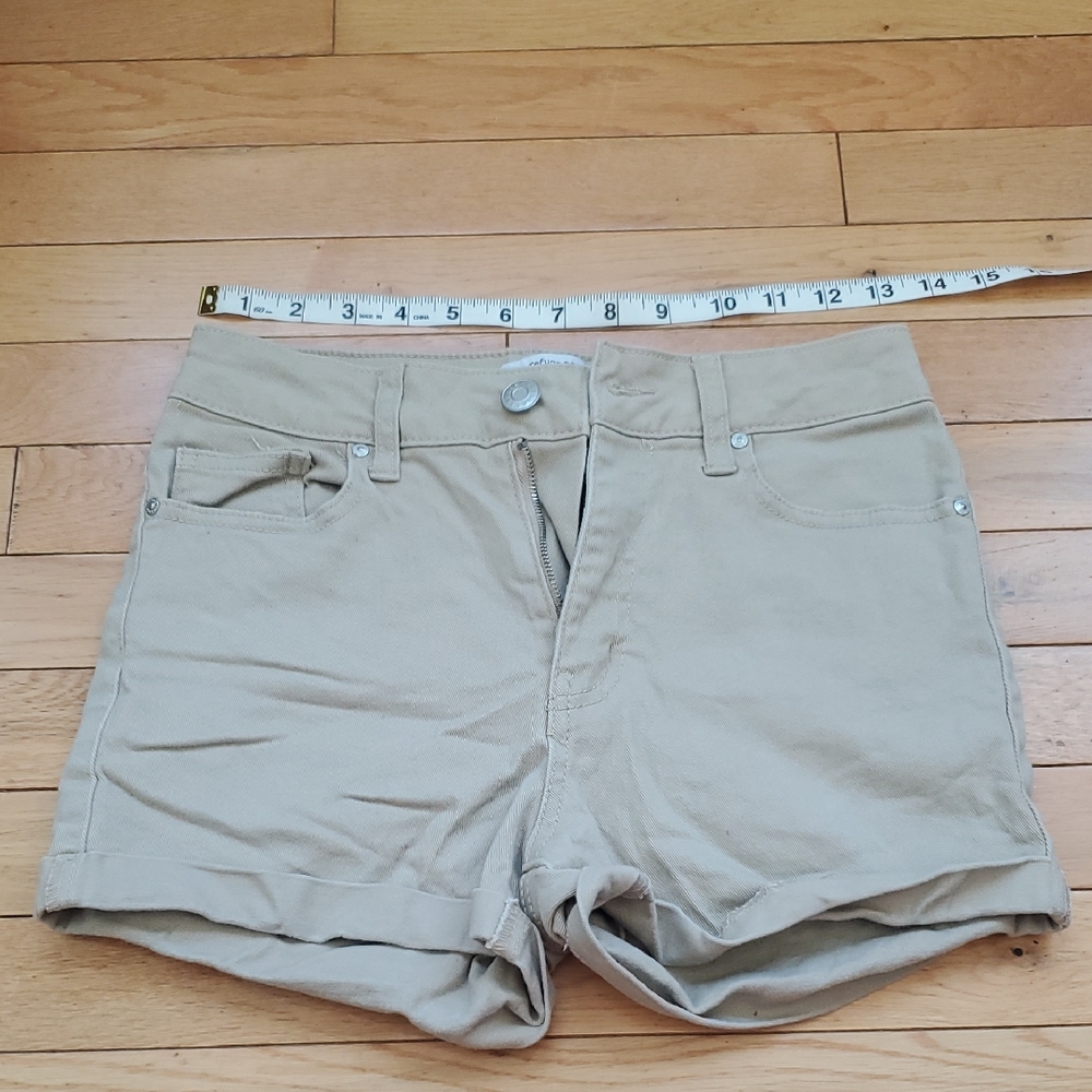 Refuge High Waist Tan Shorts for Casual Wear